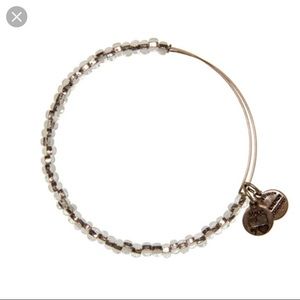 Gunmetal Grey/Gold Beaded Bangle + Dust Bag